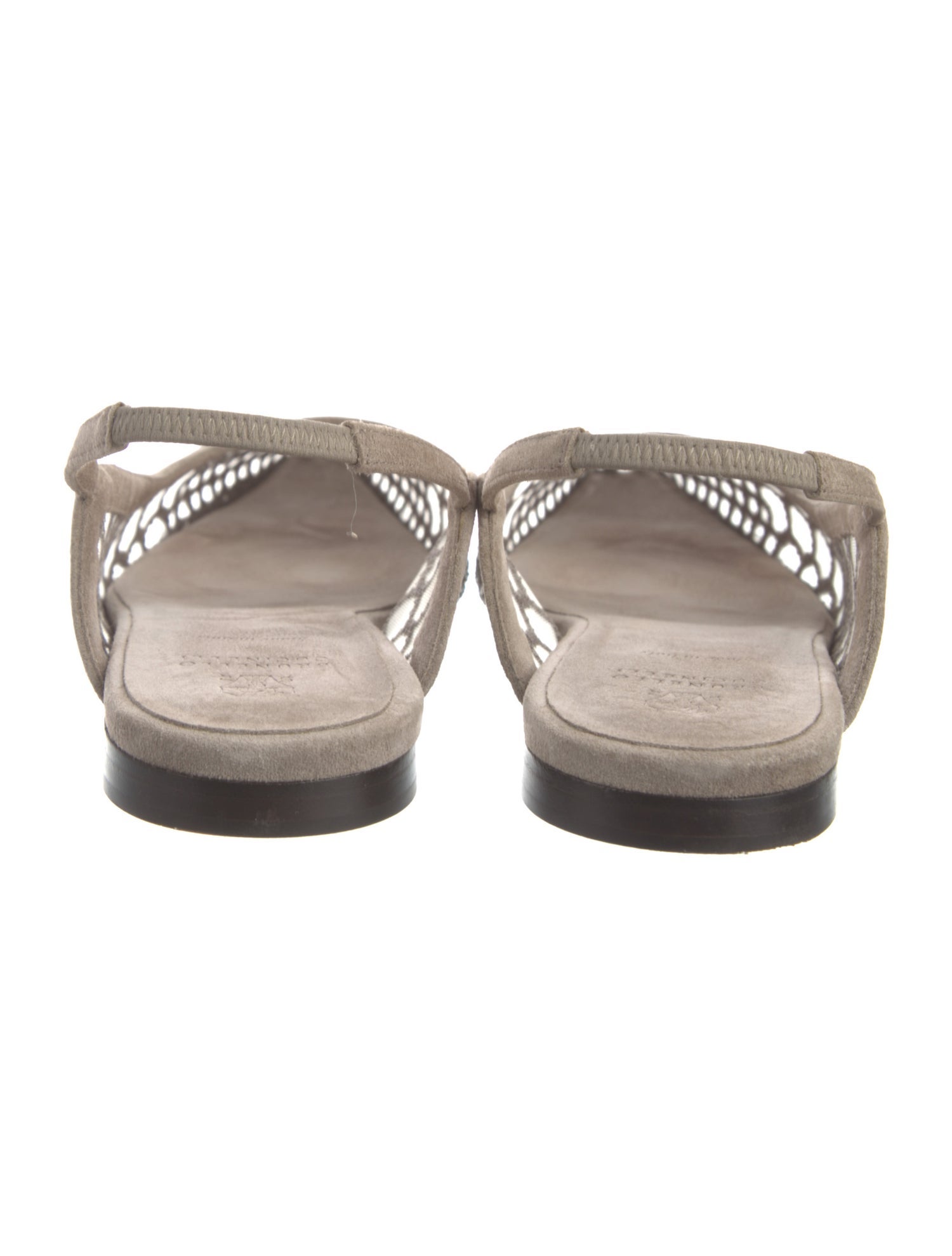 Brunello Cucinelli Suede Patterned Slingback Flats